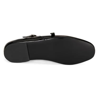  Kadın Siyah Mary Jane Deri Günlük Ayakkabı