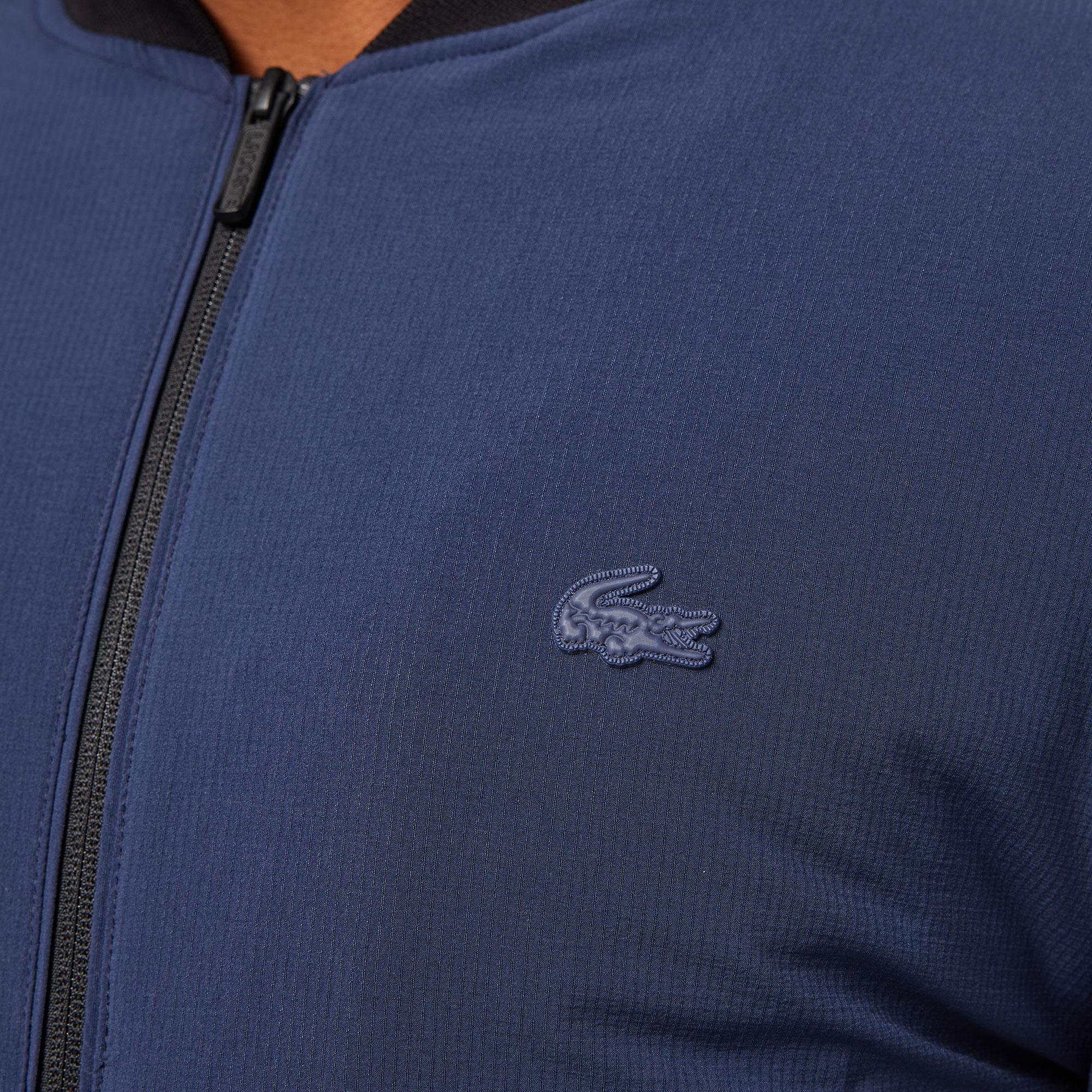 Erkek Relaxed Fit Hakim Yaka Lacivert Mont