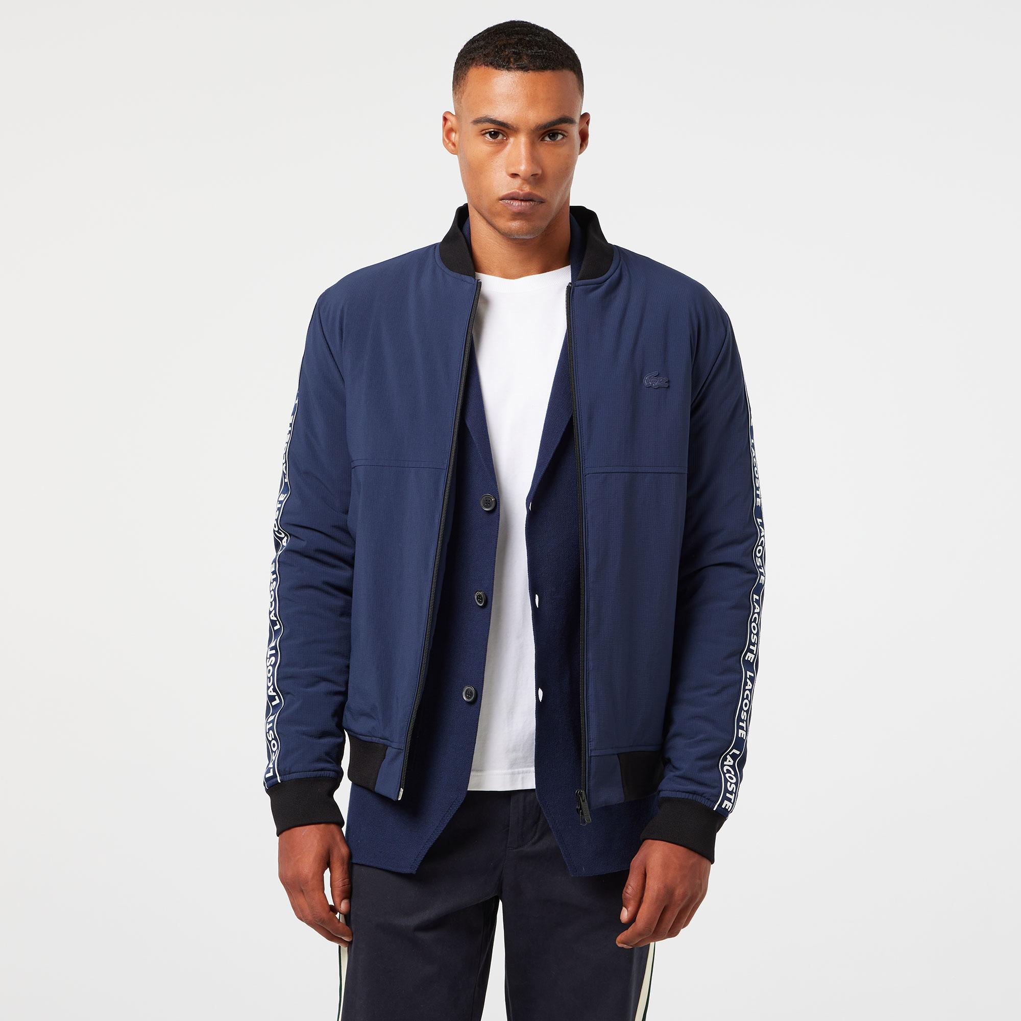 Erkek Relaxed Fit Hakim Yaka Lacivert Mont