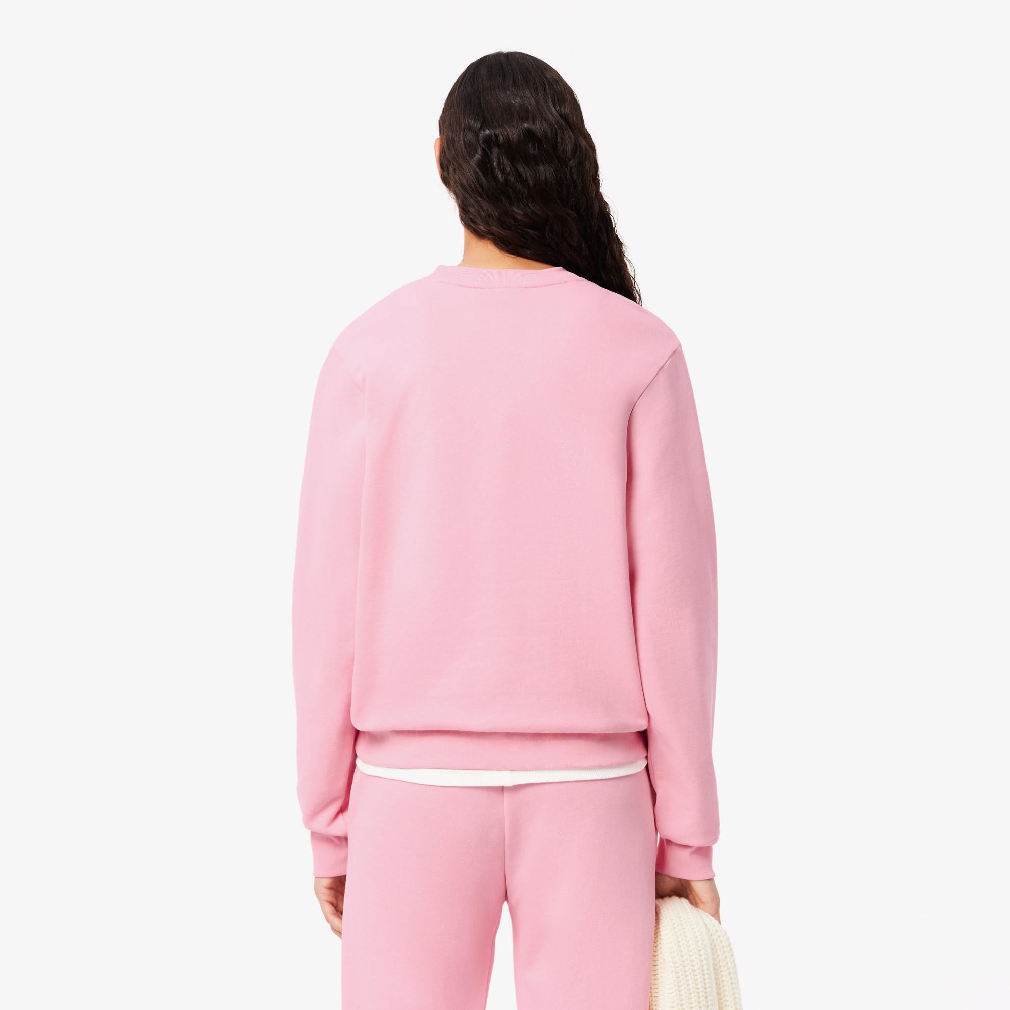 Lacoste Kadın Regular Fit Bisiklet Yaka Açık Pembe Sweatshirt