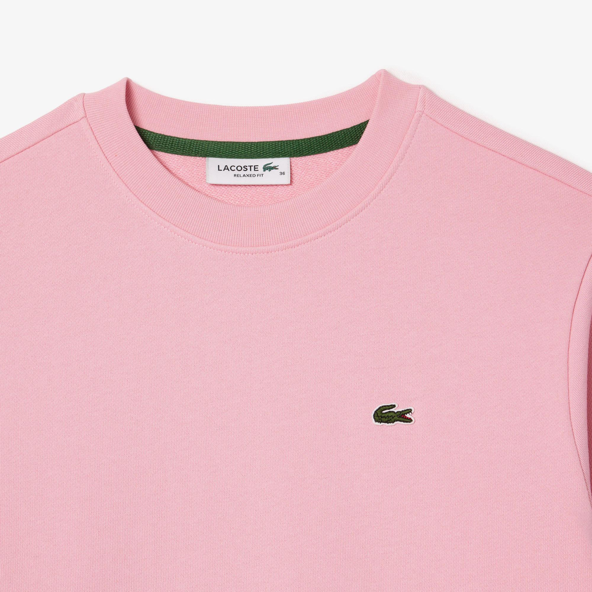 Lacoste Kadın Regular Fit Bisiklet Yaka Açık Pembe Sweatshirt