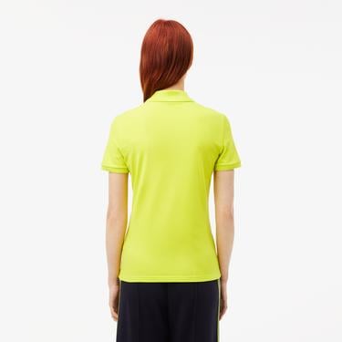  Kadın Slim Fit Sarı Polo