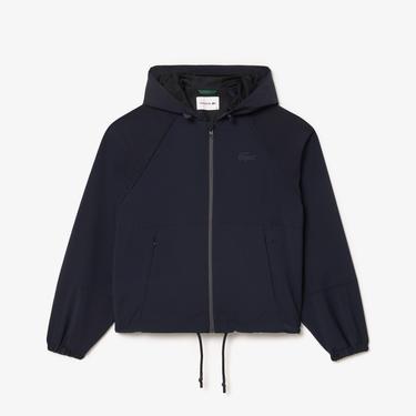  Kadın Relaxed Fit Kapüşonlu Lacivert Yağmurluk