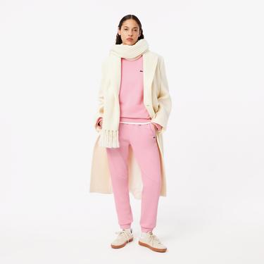  Lacoste Kadın Regular Fit Bisiklet Yaka Açık Pembe Sweatshirt