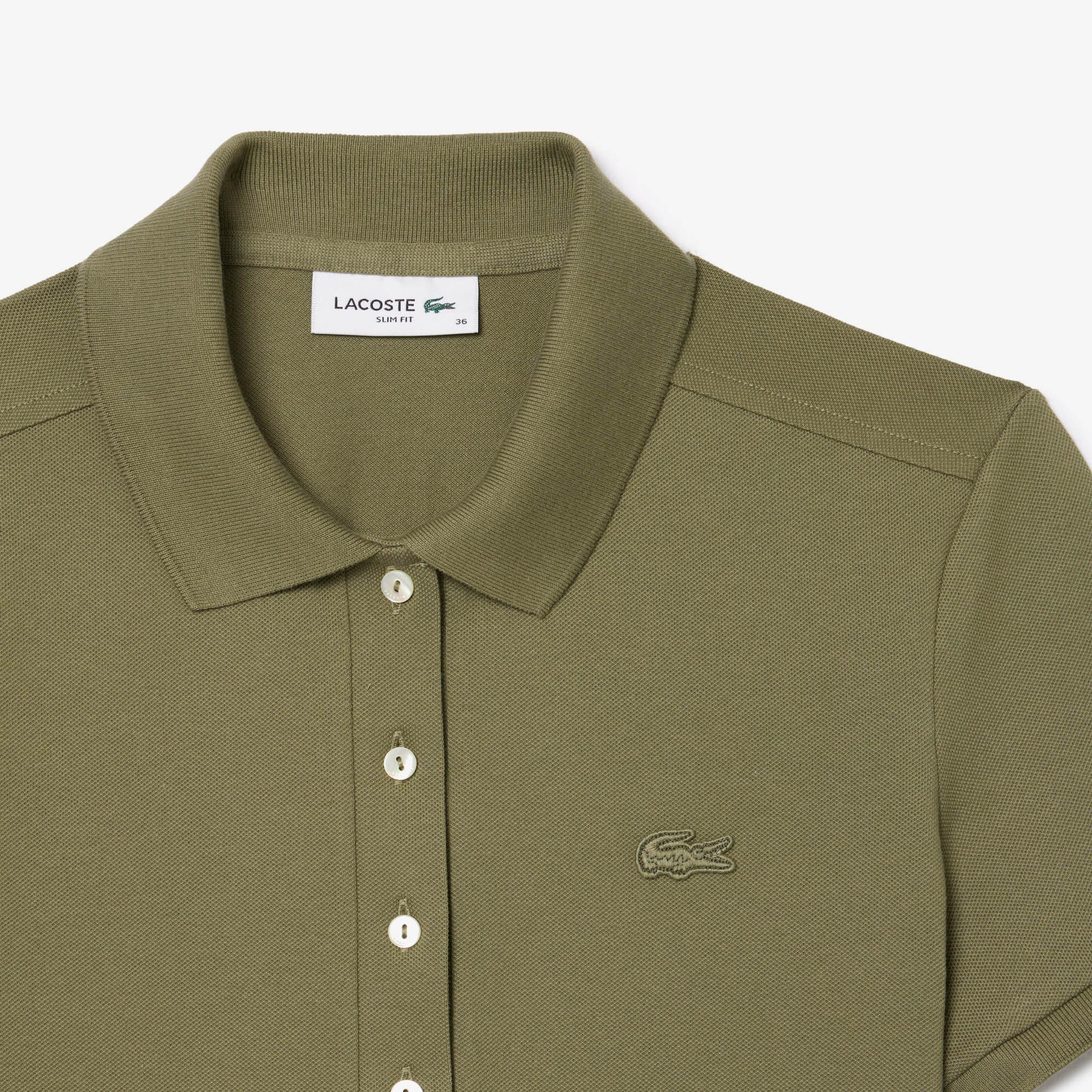 Kadın Slim Fit Haki Polo