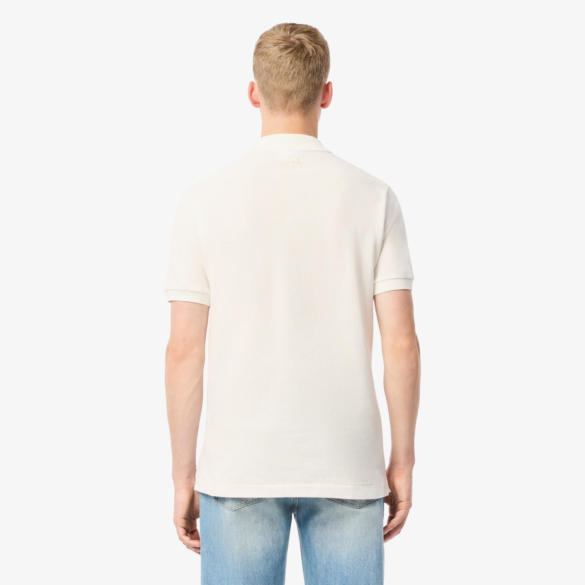 Erkek Classic Fit Beyaz Polo