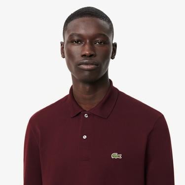  Lacoste L.12.12 Erkek Classic Fit Uzun Kollu Bordo Polo