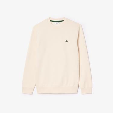  Lacoste Erkek Classic Fit Bisiklet Yaka Krem Sweatshirt