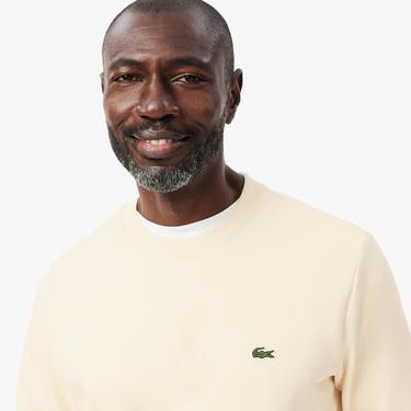  Lacoste Erkek Classic Fit Bisiklet Yaka Krem Sweatshirt