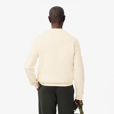  Lacoste Erkek Classic Fit Bisiklet Yaka Krem Sweatshirt
