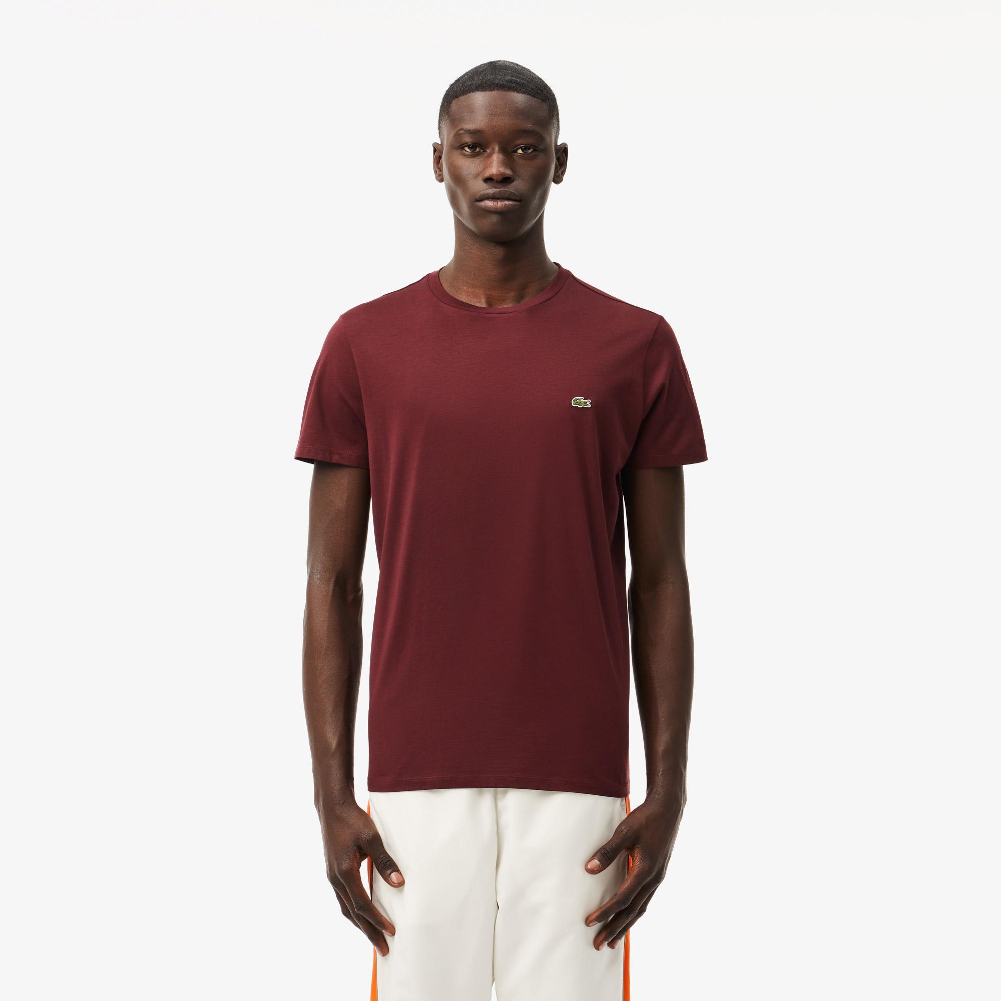Erkek Regular Fit Bisiklet Yaka Bordo T-Shirt