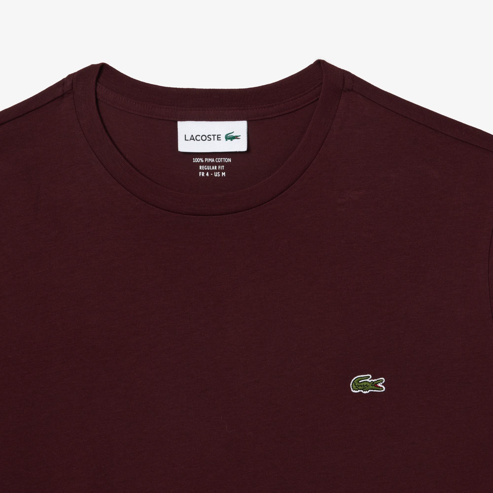 Erkek Regular Fit Bisiklet Yaka Bordo T-Shirt