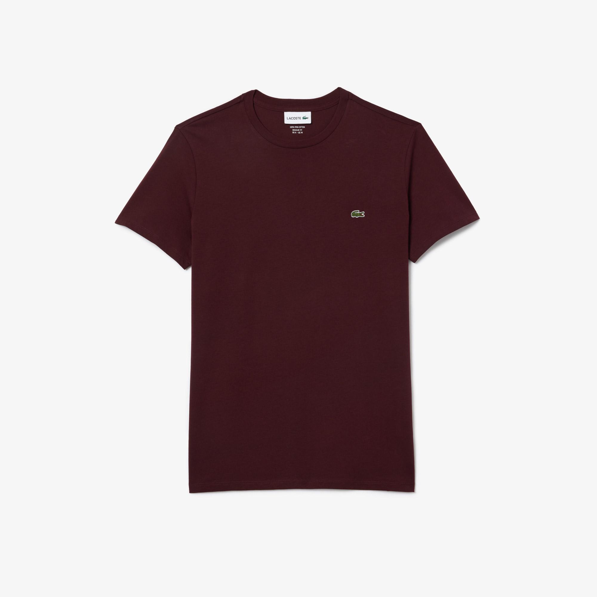 Erkek Regular Fit Bisiklet Yaka Bordo T-Shirt