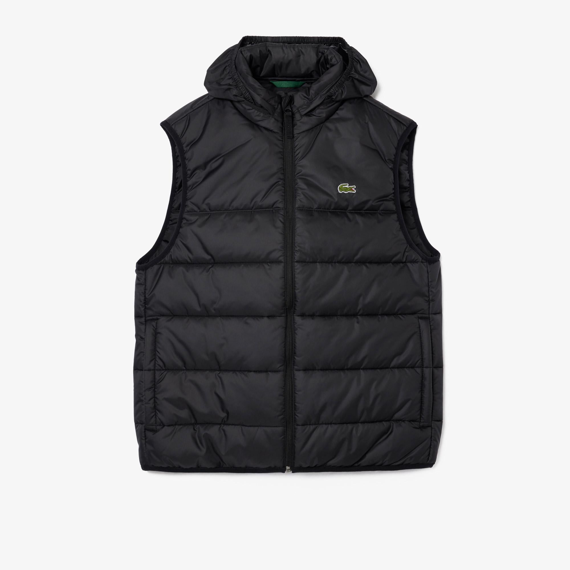 Erkek Kapüşonlu Siyah Şişme Yelek