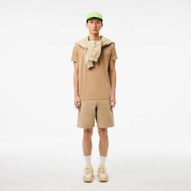  Erkek Regular Fit Bisiklet Yaka Bej T-Shirt