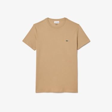  Erkek Regular Fit Bisiklet Yaka Bej T-Shirt