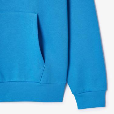  Erkek Classic Fit Kapüşonlu Mavi Sweatshirt