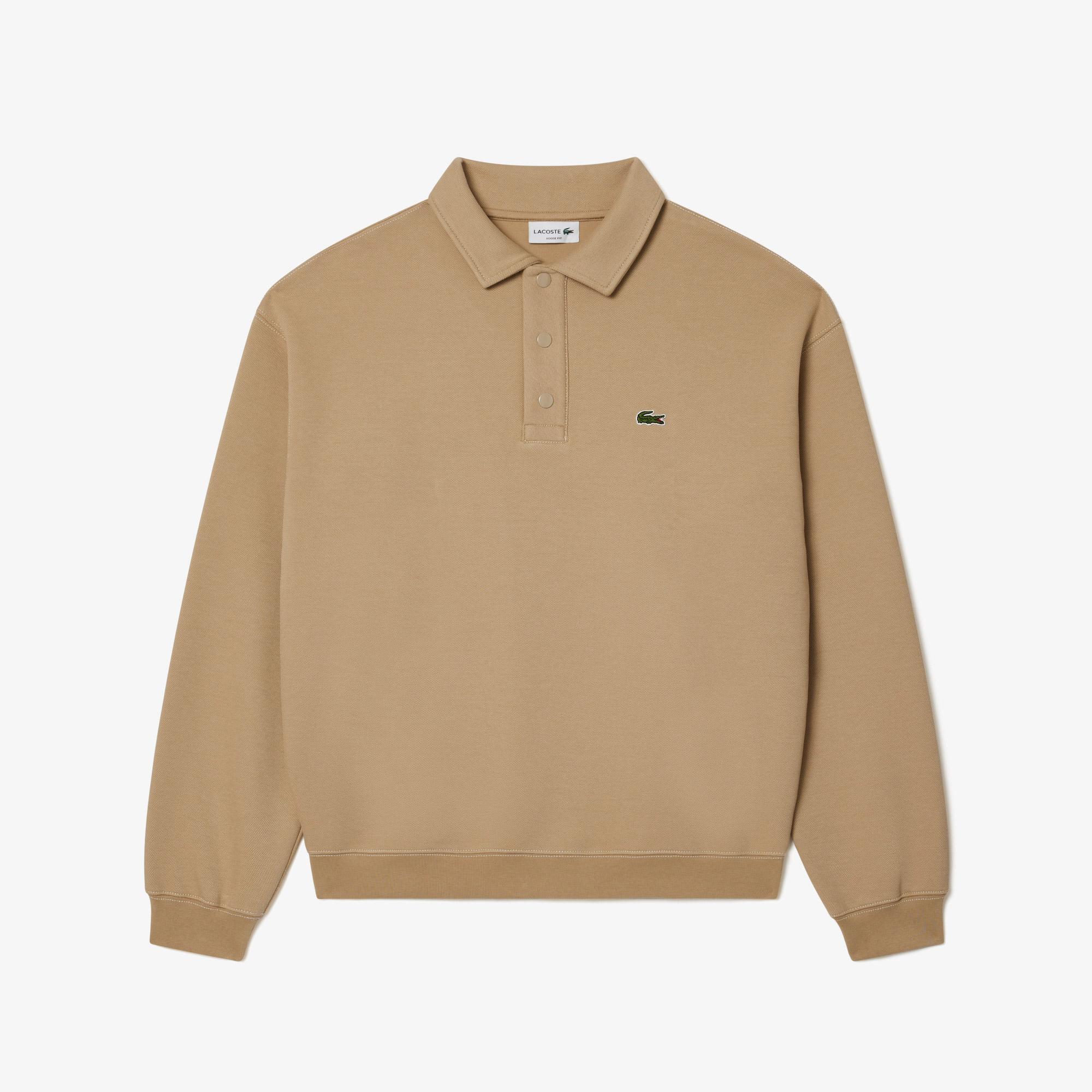 Lacoste Erkek Loose Fit Polo Yaka Kahverengi Polo