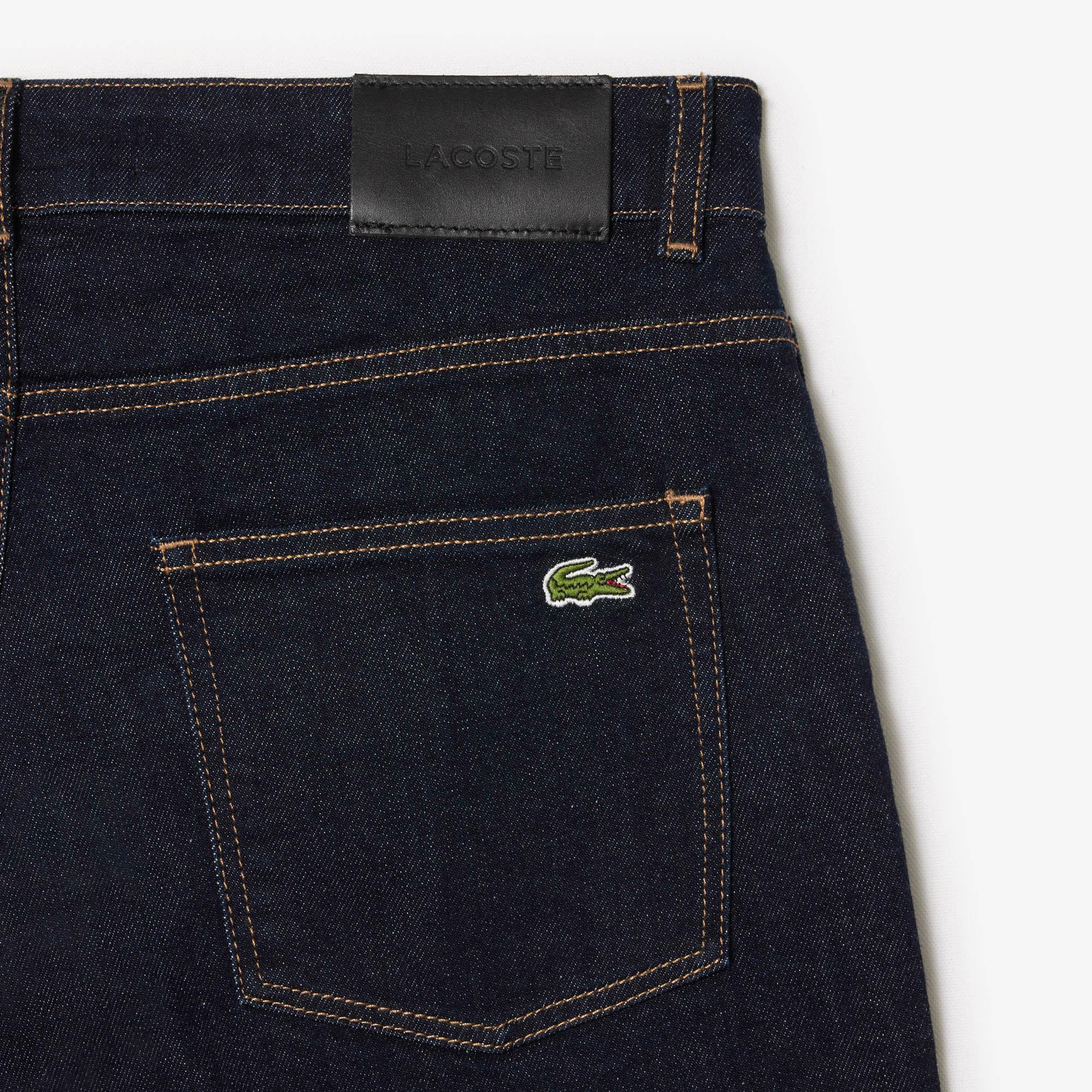 Lacoste Erkek Slim Fit Koyu Mavi Jean Pantolon