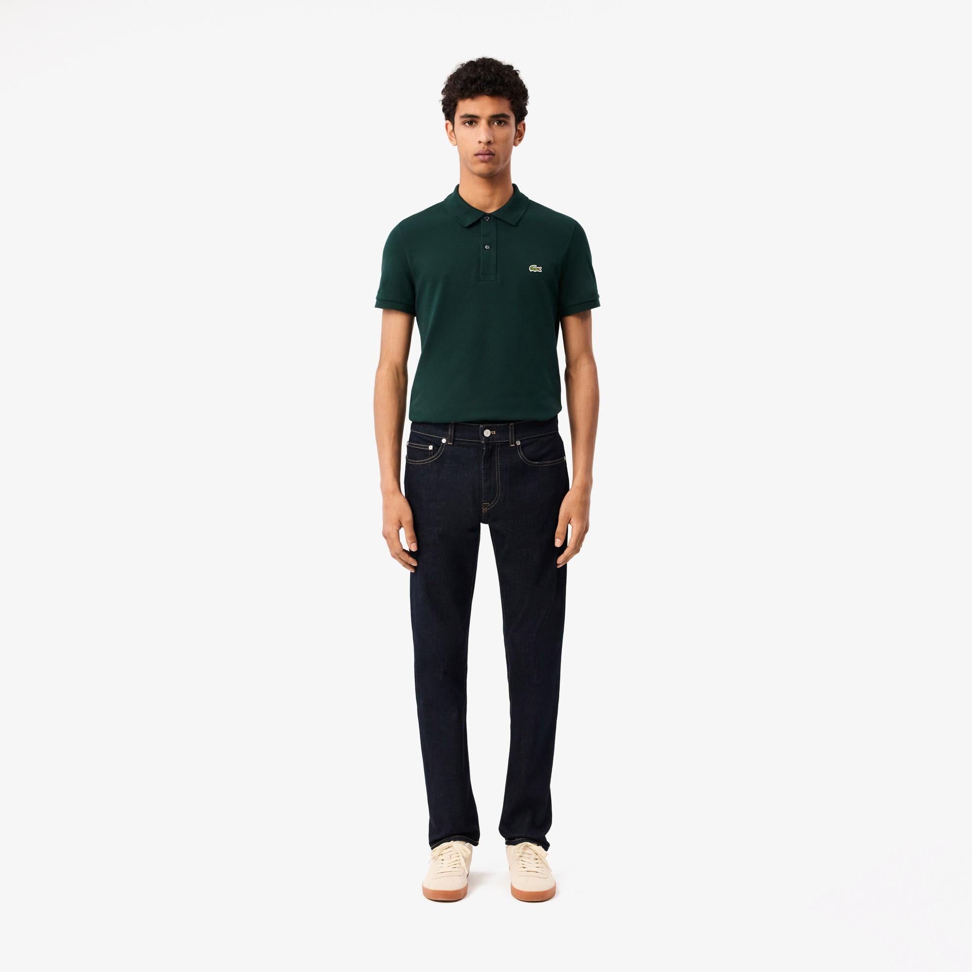Lacoste Erkek Slim Fit Koyu Mavi Jean Pantolon