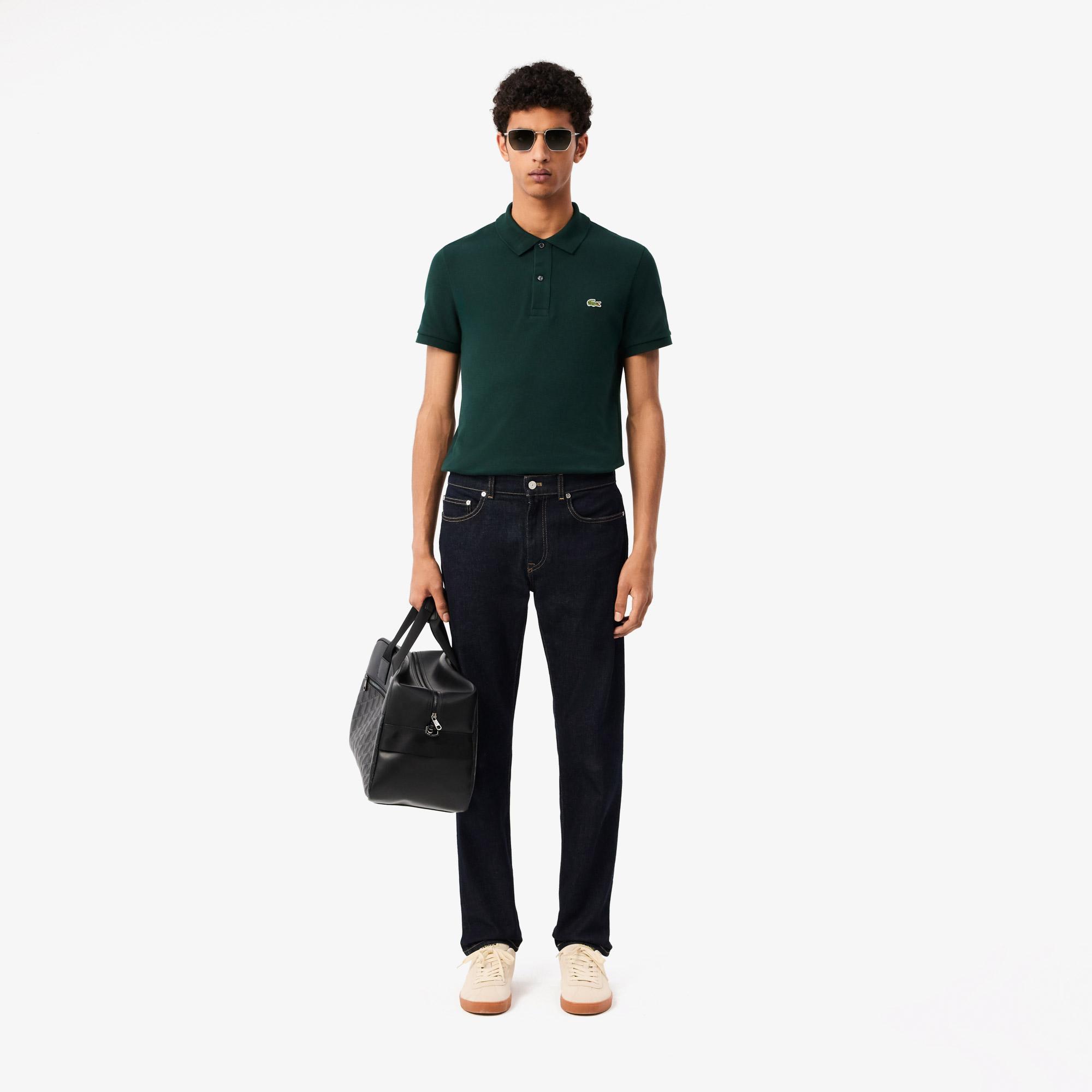 Lacoste Erkek Slim Fit Koyu Mavi Jean Pantolon