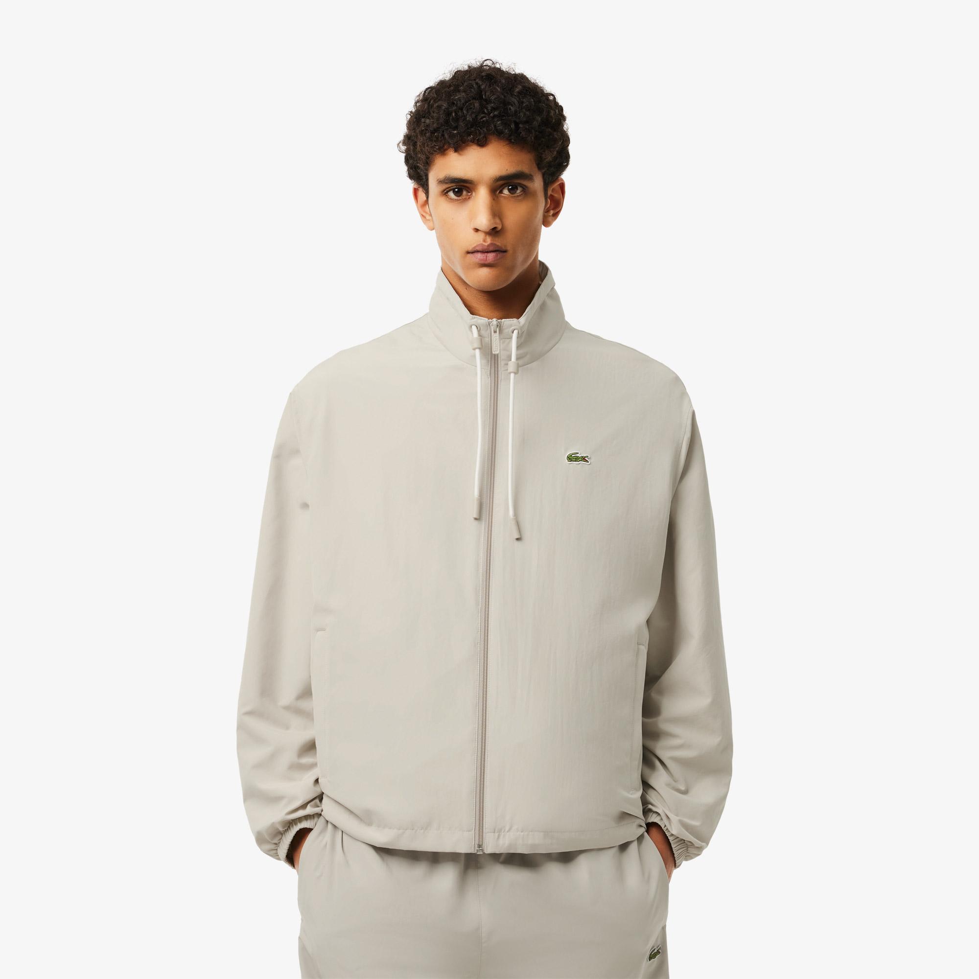 Erkek Regular Fit Kapüşonlu Gri Yağmurluk