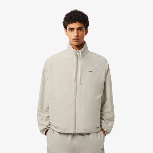  Erkek Regular Fit Kapüşonlu Gri Yağmurluk