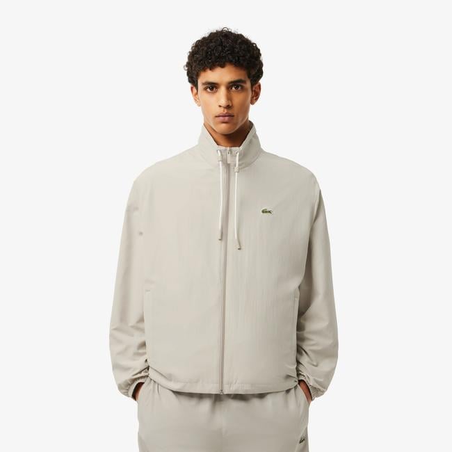  Erkek Regular Fit Kapüşonlu Gri Yağmurluk