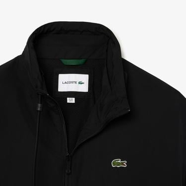  Erkek Regular Fit Kapüşonlu Siyah Yağmurluk