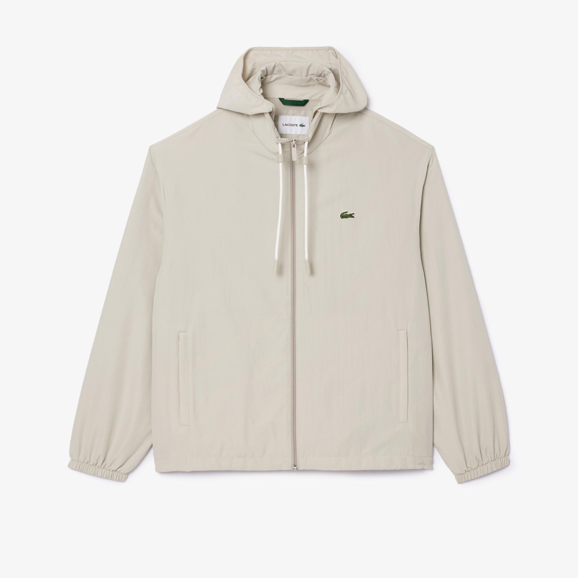 Erkek Regular Fit Kapüşonlu Gri Yağmurluk