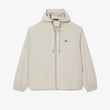  Erkek Regular Fit Kapüşonlu Gri Yağmurluk