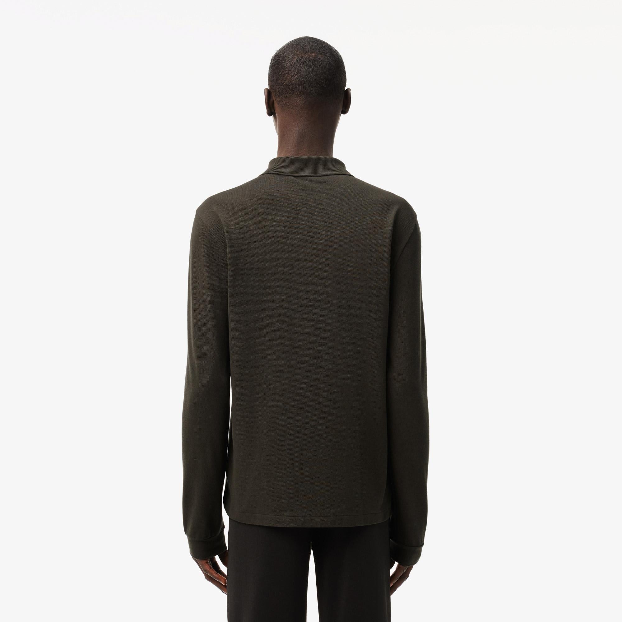 L.12.12 Erkek Classic Fit Uzun Kollu Haki Polo