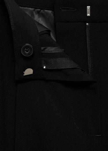  Mango Kadın Pensli Wideleg Pantolon Siyah