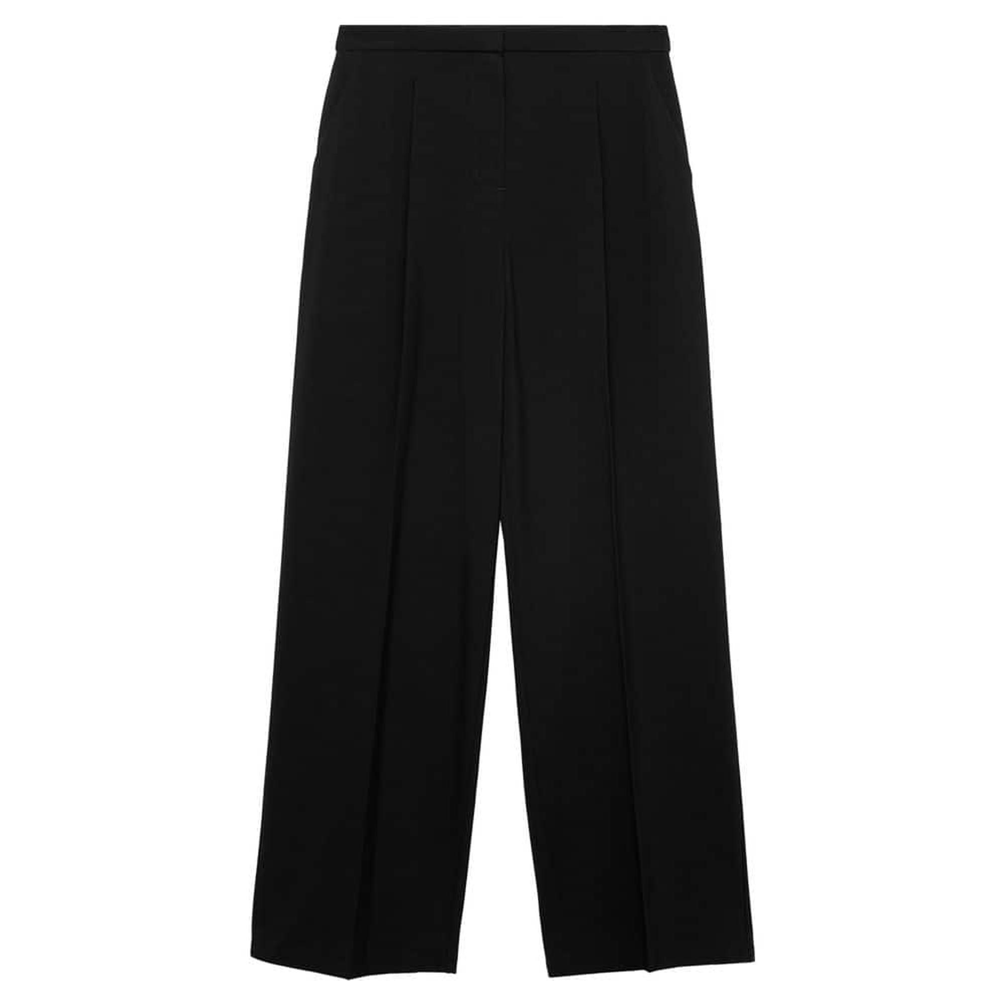 Mango Kadın Pensli Wideleg Pantolon Siyah