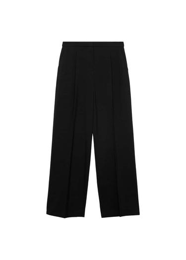  Mango Kadın Pensli Wideleg Pantolon Siyah