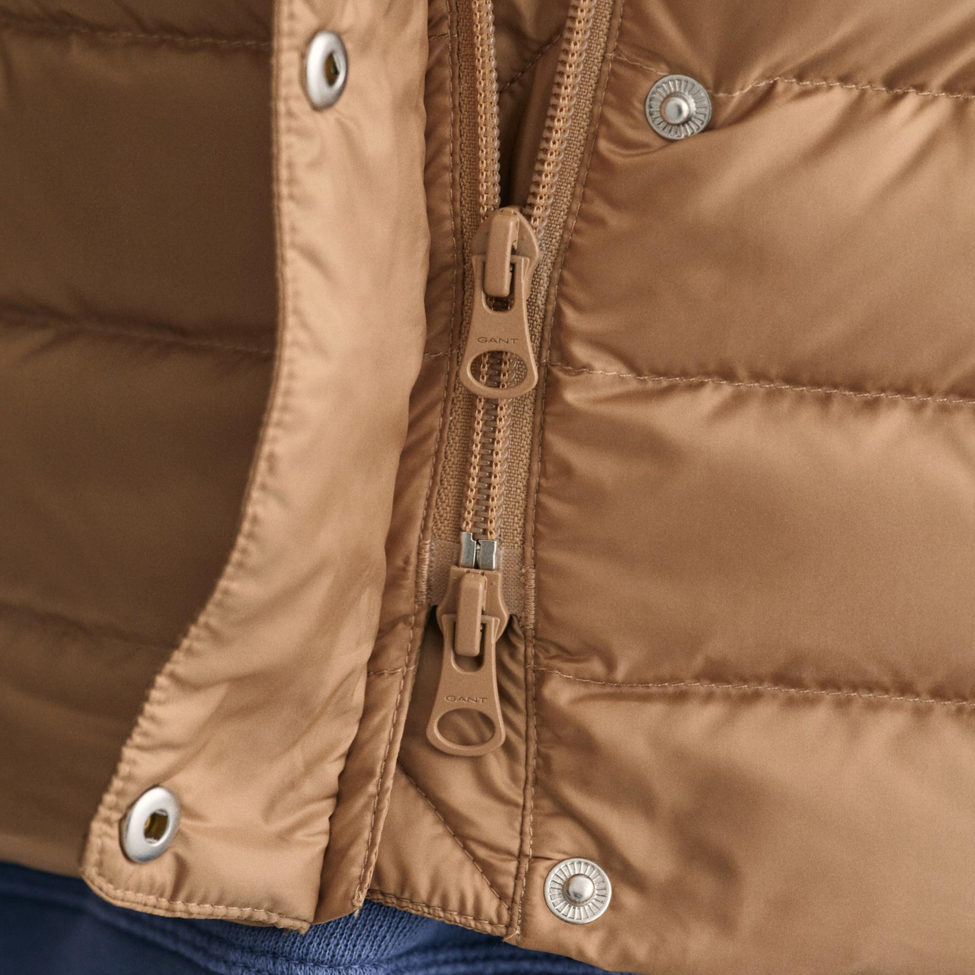 GANT Kadın Kahverengi Dik Yaka Kaz Tüyü Mont