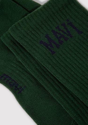  Mavi Mavi Logo Baskılı Yeşil Soket Çorap 0911160-87831