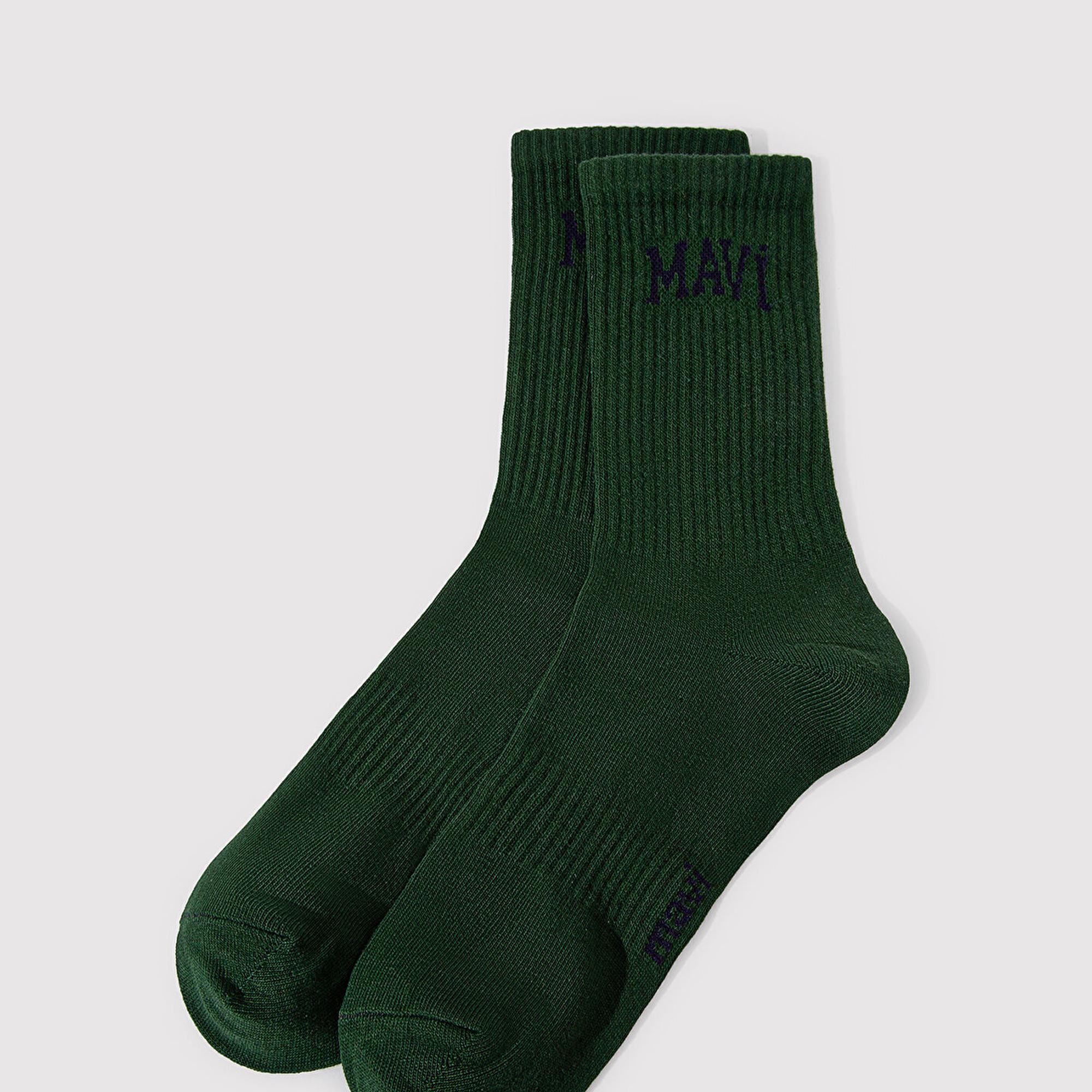 Mavi Mavi Logo Baskılı Yeşil Soket Çorap 0911160-87831