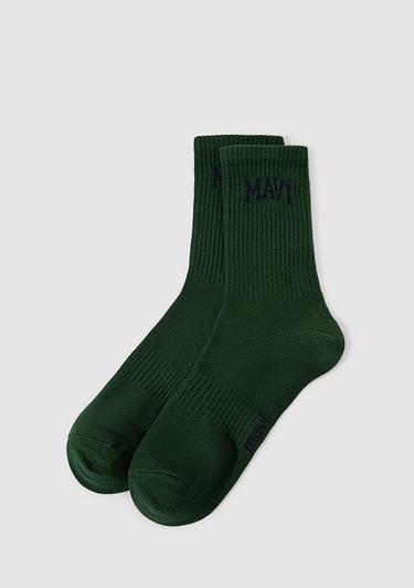  Mavi Mavi Logo Baskılı Yeşil Soket Çorap 0911160-87831