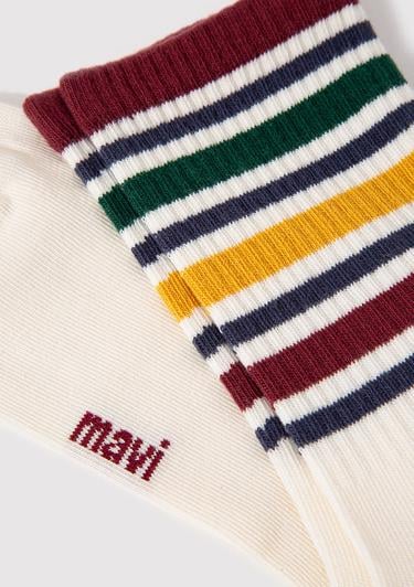  Mavi Ekru Soket Çorap 1910953-33004