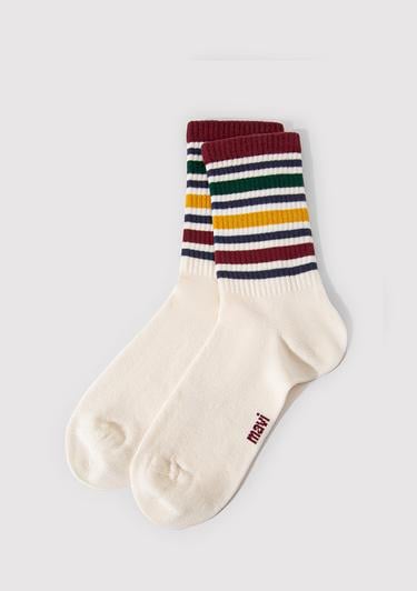  Mavi Ekru Soket Çorap 1910953-33004