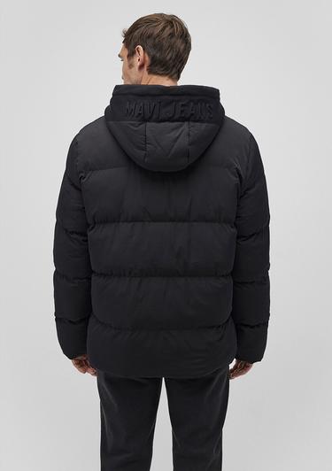  Mavi Kapüşonlu Siyah Şişme Mont 0110349-900