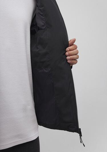  Mavi Kapüşonlu Siyah Şişme Mont 0110349-900