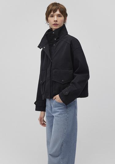  Mavi Dik Yaka Antrasit Oversize Ceket Oversize / Geniş Kesim 1110254-70087