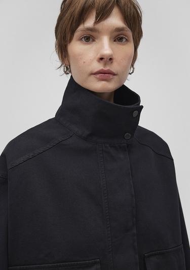  Mavi Dik Yaka Antrasit Oversize Ceket Oversize / Geniş Kesim 1110254-70087