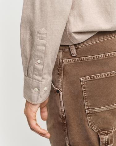  GANT Erkek Bej Regular Fit Düğmeli Yaka Gömlek