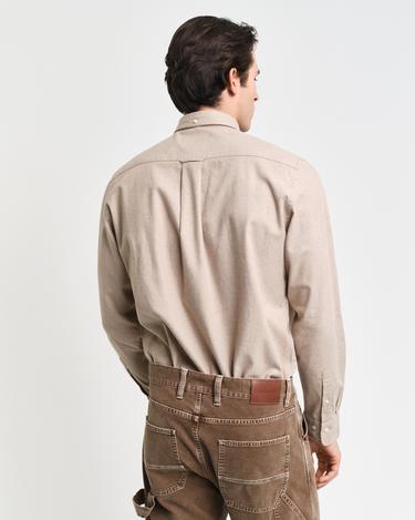  GANT Erkek Bej Regular Fit Düğmeli Yaka Gömlek