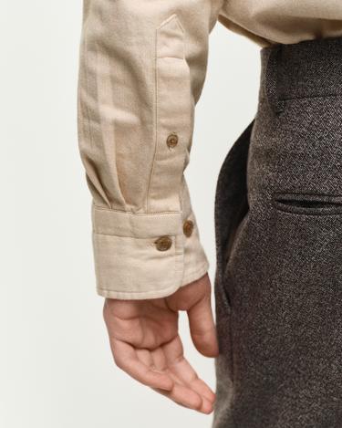  GANT Erkek Bej Regular Fit Düğmeli Yaka Gömlek