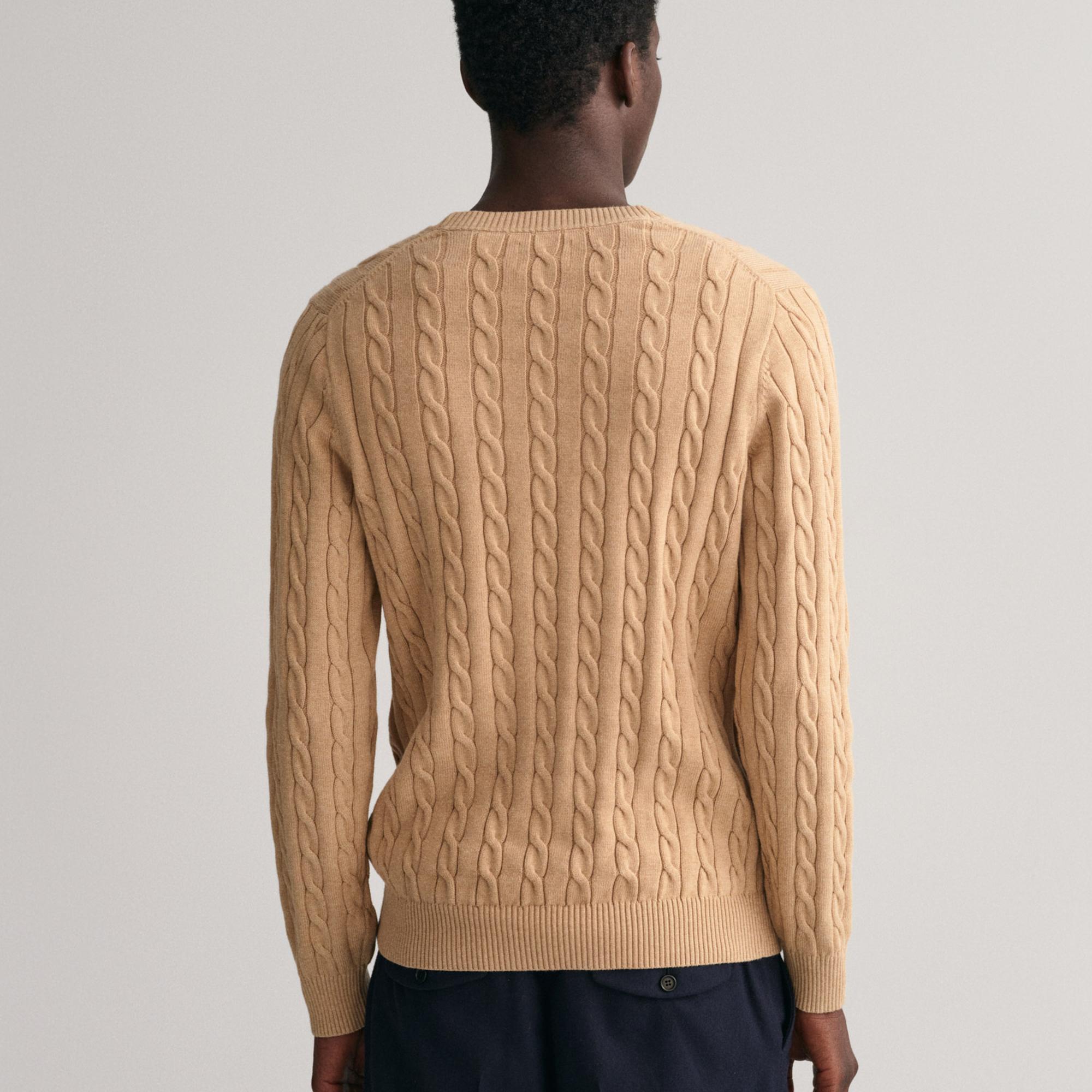 GANT Erkek Bej Regular Fit Bisiklet Yaka Kazak