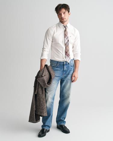  GANT Erkek Beyaz Slim Fit Gömlek